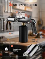 Fabricant de chalumeaux au propane OEM directement de l'usine, emballage personnalisé avec logo, allumage piézoélectrique, flamme réglable avec kit de joints toriques de rechange