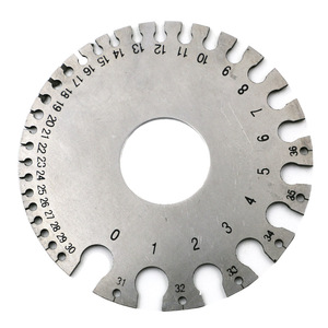 0, 007-0, 3125 Zoll 0-36 Runde AWG SWG Draht messgerät Dicke Lineal Messgerät Schweiß prüf durchmesser Edelstahl-Messwerk zeug - Product Image 1
