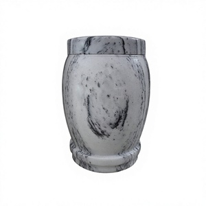 High Quality Modern Western Style Ceramic Marble Waterproof Funeral Headstone Urn <b>for</b> Human <b>Ashes</b> - Product Image 1