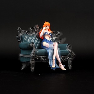 Figura de <span class=keywords><strong>Anime</strong></span> de PVC de Nami de One Piece de 17 cm, Sentada en un Sofá, con Doble Cabeza Intercambiable, Serie <span class=keywords><strong>Mob</strong></span>, Colección, Decoración de Escritorio, Juguete de Regalo - Product Image 3