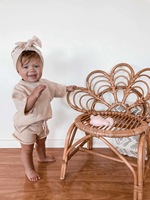 Ensemble de vêtements pour bébé en gros personnalisé, vêtements à manches courtes, ensembles de pulls tricotés pour nouveau-nés, tenues en coton