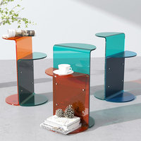 Table d'appoint moderne en acrylique Mobilier moderne polyvalent à utiliser comme table d'appoint de bureau pour les salons et les bureaux