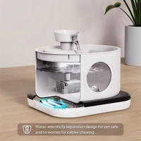 Fontaine à eau intelligente pour animaux de compagnie avec capteur, distributeur d'eau sans fil, automatique, pour chiens et chats, en plastique écologique, design solide, 3L