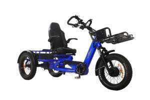 Tricycle adulte 20 pouces 2026, tricycle passager à trois roues, vélo cargo à assistance <span class=keywords><strong>électrique</strong></span> et pédales, 7 vitesses, tricycle <span class=keywords><strong>électrique</strong></span> longue portée - Product Image 5