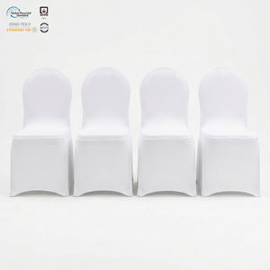 Funda de Licra Opaca Color Marfil para Silla de Comedor, Ajustable y Elástica, para Hotel o Banquete - Product Image 1