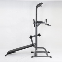 Station de musculation multifonctionnelle Power Tower avec banc de musculation réglable, station de dips, équipement de fitness pour la musculation à domicile en acier