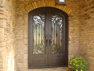 Puerta de hierro forjado de Vietnam con barra de acero de 14x14 mm y diseño técnico 2D 3D en negro, cobre, bronce y estaño. - Product Image 4