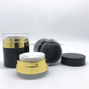 Fancy Ngọc Trai Trắng Đen Vàng Rỗng Nhựa Không Có Không Khí Bơm Kem Lotion Huyết Thanh <span class=keywords><strong>Jar</strong></span> Bao Bì Bơm Lại 15G 30G 50G 100G - Product Image 5