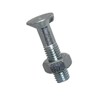 Baut Countersunk Nib Datar Bulat Galvanis DIN 604 M6-M24 Dengan Mur Segi Enam
