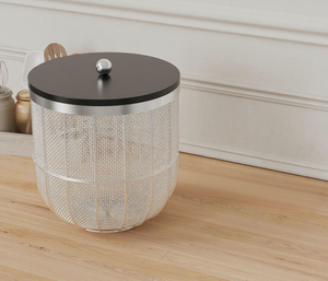 Modern Metal Fruit Basket Bowl with Lid for Fruits <b>Vegetables</b> Storage Home Decor Kitchen Countertop Dining Table Decorative - Product Image 2