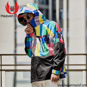 Veste coupe-vent d'extérieur en gros Personnaliser grande taille Vestes pour hommes Veste coupe-vent personnalisée imperméable à capuche pour hommes - Product Image 3