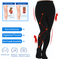 Collants de compression médicale pour femmes 20-30 mmHg, bout fermé, respirants, soutien solide pour les varices et les œdèmes, taille XL