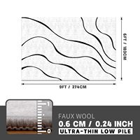 Tapis de luxe imperméable et facile à nettoyer pour salon et grande salle à manger (vente en gros)
