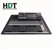 NOUVEAU T-24 Mixeur audio numérique professionnel 24 canaux, console de son numérique à écran tactile métallique de 7 pouces pour la scène et la diffusion en direct