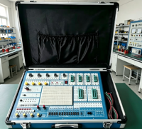 Boîte d'expérimentation de circuits numériques, boîte d'expérimentation de circuits TTL CMOS avec source d'impulsions et compteur de fréquence pour l'université