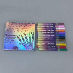 Stylo à vernis à ongles Odm 12 couleurs DIY 0,5 mm, séchage rapide 3D, décoration d'art des ongles, marqueurs acryliques à base d'eau pour enfants - Product Image 2