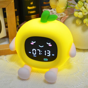 Venta caliente Digital Fruity Silicone Kids Digital Lámpara de decoración de cabecera Reloj despertador de aprendizaje para niños con luz nocturna - Product Image 2