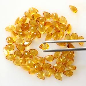 3x5mm Citrine naturelle Pierres précieuses taillées en poire Perles calibrées à facettes pour la fabrication de bijoux Pierre de citrine de qualité supérieure à bas prix - Product Image 6
