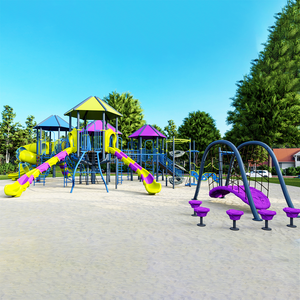 Unidad de Juego Multifuncional con Tobogán para Plazas Municipales, Parques Comunitarios y Resorts Familiares, Tobogán <span class=keywords><strong>Infantil</strong></span> para Exteriores - Product Image 2