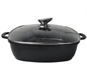 Gegoten Gegoten Aluminium 28 Cm 28 Cm Vierkante Ondiepe Pot Braadpan