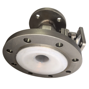 <b>PTFE</b> Lined Bottom Discharge Ball for Reactor FQ41F46-16C, Fluorine Lined Reducing DN25-250 - Product Image 2