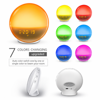Sonnenaufgang-Wecker Modern Einfach DC-Betrieben Touch-Steuerung Dimmbare Nachttischlampe Schlafzimmer Heimdekoration Geschenk