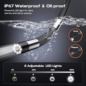 Nouveau Endoscope Industriel Bidirectionnel Articulé 2025 avec Capteur CMOS et Vidéo H.264 – Caméra d'Inspection Flexible Type Serpent - Product Image 6