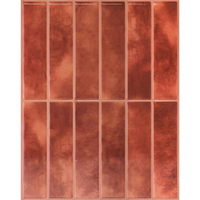 Großhandel Maßgefertigte PU-Tropfbeschichtung Ofenwechsel-Terrakotta Subway Peel&Stick Wandfliesen 290x230mm Küchenrückwand OEM ODM Geringe Mindestbestellmenge
