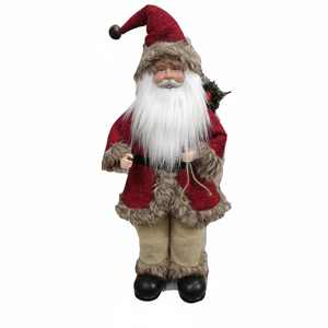 Di alta qualità 22 \ "di lusso in piedi Babbo Natale figura rosso grigio alla moda artigianato albero di natale per la decorazione esterna 18 pz/borsa - Product Image 4