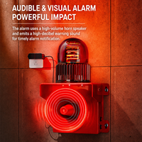 Alarma de Sonido y Luz con Sensor de Movimiento por Radar de Microondas, Alimentada por Energía Solar, con Advertencia de Voz de Peligro para Seguridad en Exteriores
