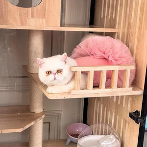 Robe <span class=keywords><strong>de</strong></span> princesse moderne en polaire douce à rayures d'été avec jupe en tulle moelleuse pour chats et petits chiens - Product Image 4