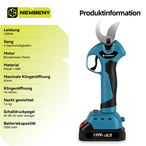 Không dây mức độ 4 bánh cầm tay không chổi than lithium-điện cắt tỉa Shears wtih Màn hình hiển thị kỹ thuật số cho makita pin - Product Image 4