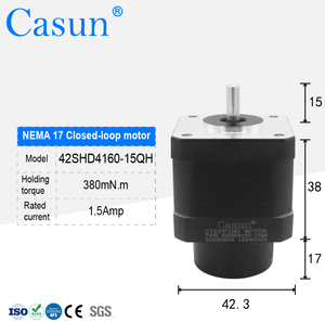 เครื่องซีเอ็นซีมอเตอร์สเต็ปเอ็นโค้ดเดอร์แรงบิดสูง Nema 17 42X38มม. แบบไฮบริดไฟฟ้ากระแสตรงมอเตอร์ขั้นบันไดรับรองมาตรฐาน RoHS 380mn/m - Product Image 2