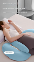 Bantal Kehamilan untuk Tidur, Penyangga Punggung, Perut, dan Pinggul, Bantal Wedge Portabel untuk Perjalanan bagi Ibu Hamil
