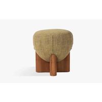 Pouf marocain traditionnel fait main, ottoman doux et durable, élégant, multifonctionnel, siège au sol, revêtement en tissu et bois massif