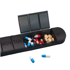 Weekly Square Food Pill Organizer 7 Compartments PP Plastic Storage Box Custom Logo Color Portable Pill Case 7 Days - Product Image 6