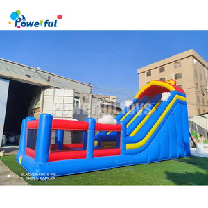 Thương mại cấp giá rẻ trượt nước Inflatable sân sau khổng lồ dành cho người lớn kích thước Inflatable màu xanh trượt nước - Product Image 1
