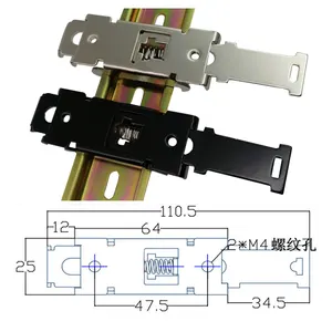 यूनिवर्सल 35mm स्टील दीन रेल बढ़ते क्लिप दबाना, धातु के लिए दीन रेल क्लिप SSRs