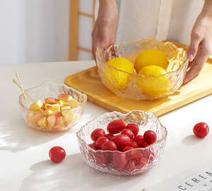 Ensemble <span class=keywords><strong>de</strong></span> bols à <span class=keywords><strong>fruits</strong></span> pour salade en verre cristal <span class=keywords><strong>de</strong></span> forme irrégulière moderne bols <span class=keywords><strong>de</strong></span> service <span class=keywords><strong>de</strong></span> stockage <span class=keywords><strong>de</strong></span> cuisine artisanaux pour l'affichage <span class=keywords><strong>de</strong></span> comptoir - Product Image 2