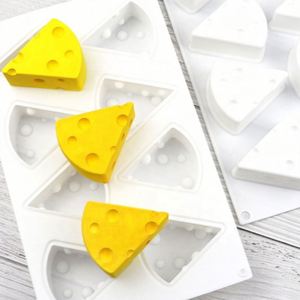 Moule en silicone écologique à 8 cavités en forme de fromage pour gâteaux, savons, bougies, résine, DIY à domicile, échantillon gratuit, OEM/ODM - Product Image 1