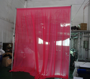 Soporte ajustable para telón de fondo de boda, cortina romántica rosa transparente, tubo y cortina para decoración - Product Image 3