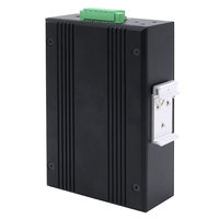 UOTEK Industrial 100M 2 Capas 8 Puertos RJ45 Red Gestionada POE Conmutador Ethernet 2 Gigabit Fibra Óptica SC DIN-Rail M