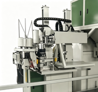 Machine de remplissage et de scellage automatique pour sacs de 20-50 kg (grains, aliments, produits chimiques, granulés) avec contrôle PLC et écran tactile, en carbone