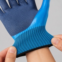 Gants en latex double couche avec paume en mousse gaufrée, résistants aux déchirures, résistants à l'usure, imperméables, pour usage intensif
