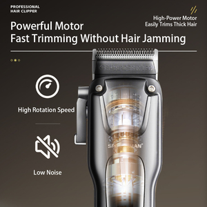 Cortadora de Pelo Profesional SPORTSMAN de Acero Inoxidable, <span class=keywords><strong>Afeitadora</strong></span> Eléctrica con Pantalla en Inglés, Longitudes de Corte Ajustables, 1500mAh, Uso Doméstico - Product Image 4