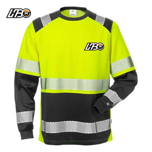 HBCカスタムメンズクイックドライワークウェア反射ストリップ安全セキュリティワークトップ反射ポロシャツワークウェア用 - Product Image 1