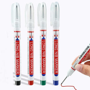 Waterproof Long Nib Deep <b>Hole</b> Permanent Carpenter Woodworking <b>Marker</b> Pen with Scale - Product Image 1