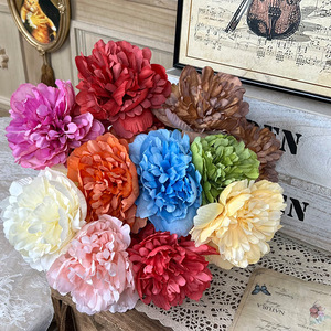 Fleur artificielle en soie peonie Yixuan, peinture à l'huile, décoration intérieure, arrangement floral pour mariage - Product Image 1