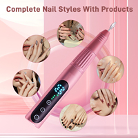 CM.NAIL S15 Ponceuse à ongles portable en aluminium, forme stylo, avec moteur brossé 0-35000 tr/min, rechargeable par USB, multifonctionnelle, design de luxe