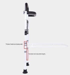 Producto más vendido Barandilla de cama de seguridad ajustable en altura de seguridad con bolsillo de almacenamiento y lámpara para ancianos - Product Image 5